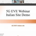 Italian 5G EVE Site Webinar